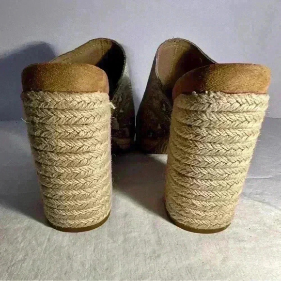 Yellow Box Mules with Espadrille Heel and side detail - Picture 13 of 14